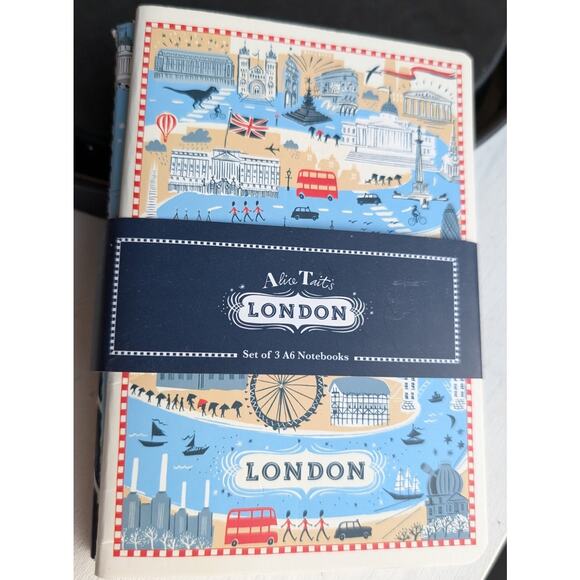 London Stationery A6 Lined Notebooks Set of 3 Gift Idea for Travel Lover NEW - Picture 7 of 11